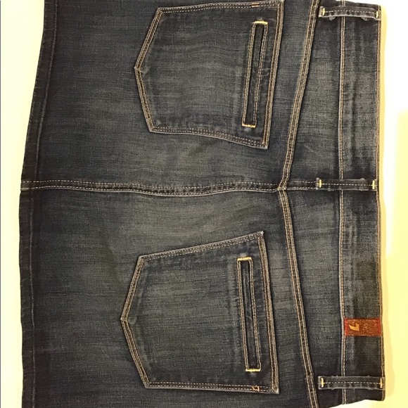 7 for all mankind denim jean mini skirt size 27 - Picture 3 of 12